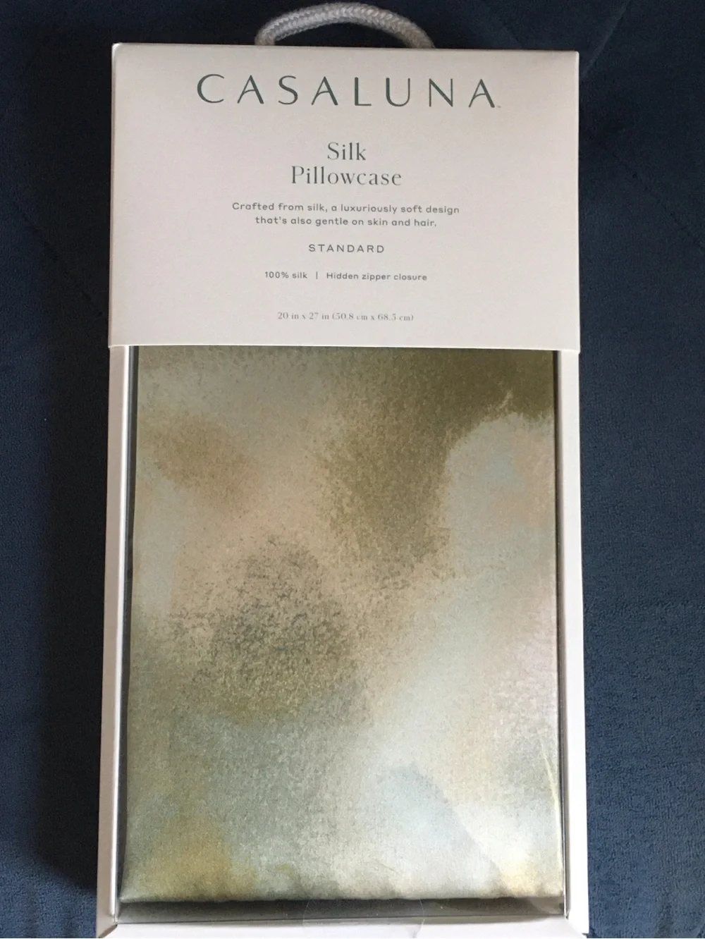 NIB Target Casaluna Silk Pillowcases with eye mask in Green Watercolor